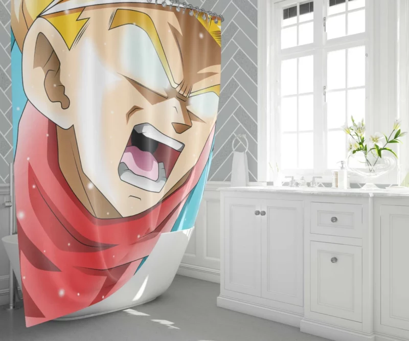 Dragon Ball Super Trunks Impact Anime Shower Curtain 1
