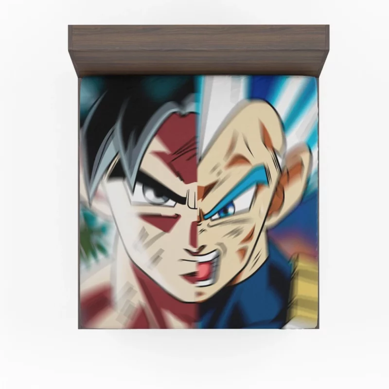 Dynamic Duo Goku and Vegeta Adventures Anime Fitted Sheet