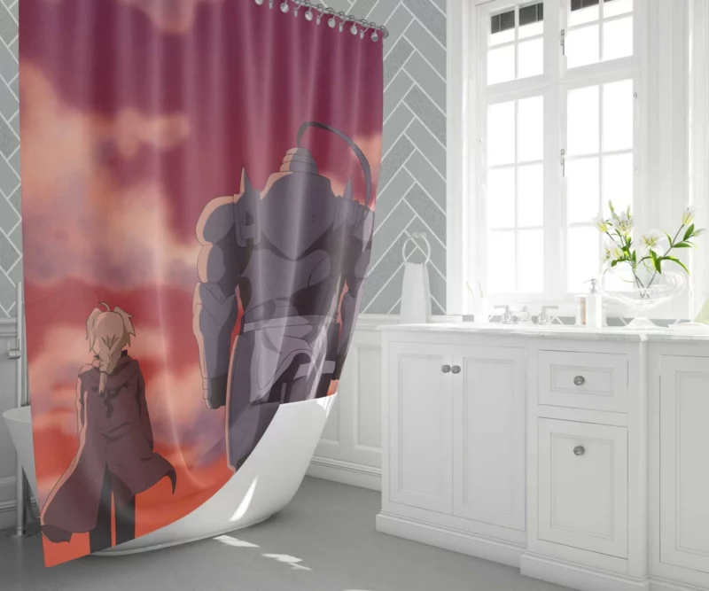 Edward & Alphonse Quest Anime Shower Curtain 1