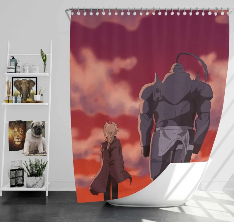 Edward & Alphonse Quest Anime Shower Curtain