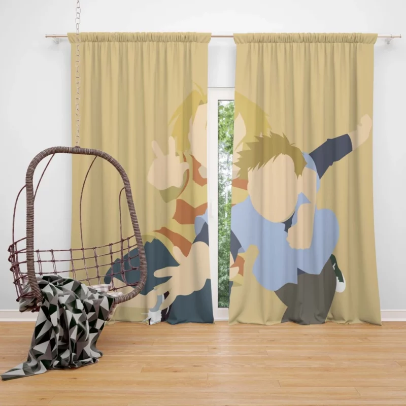 Edward & Alphonse Unbreakable Bond Anime Curtain