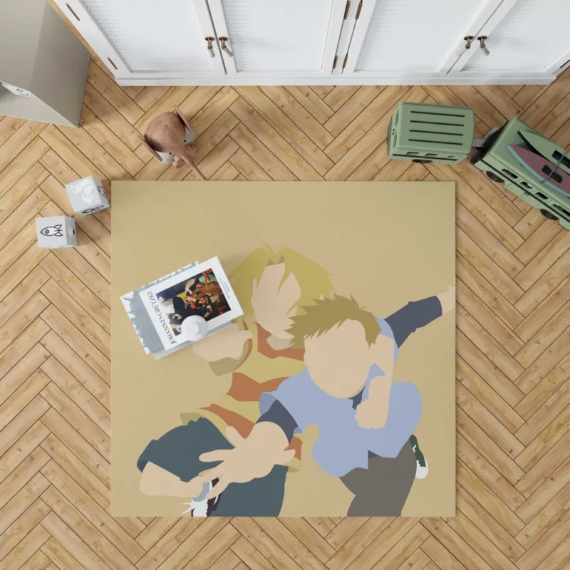 Edward & Alphonse Unbreakable Bond Anime Rug