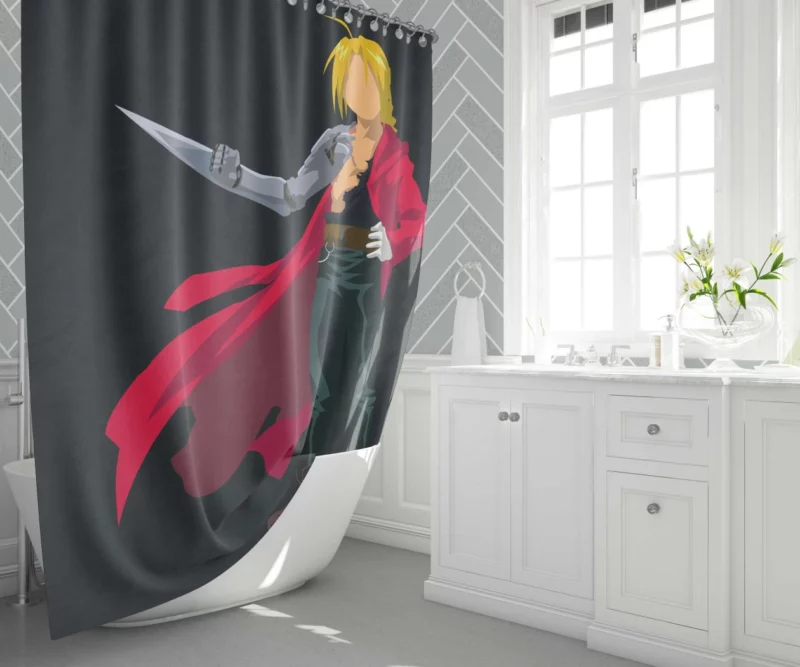 Edward Elric Alchemical Impact Anime Shower Curtain 1