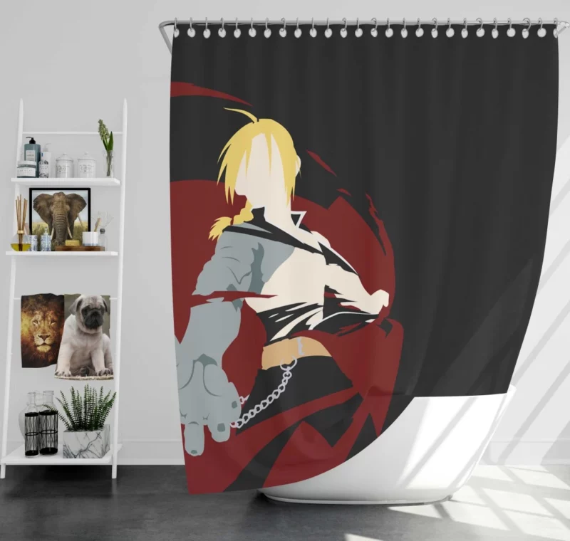 Edward Elric Alchemical Journey Anime Shower Curtain