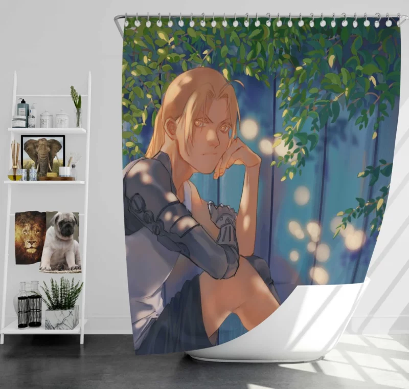 Edward Elric Alchemical Legacy Anime Shower Curtain