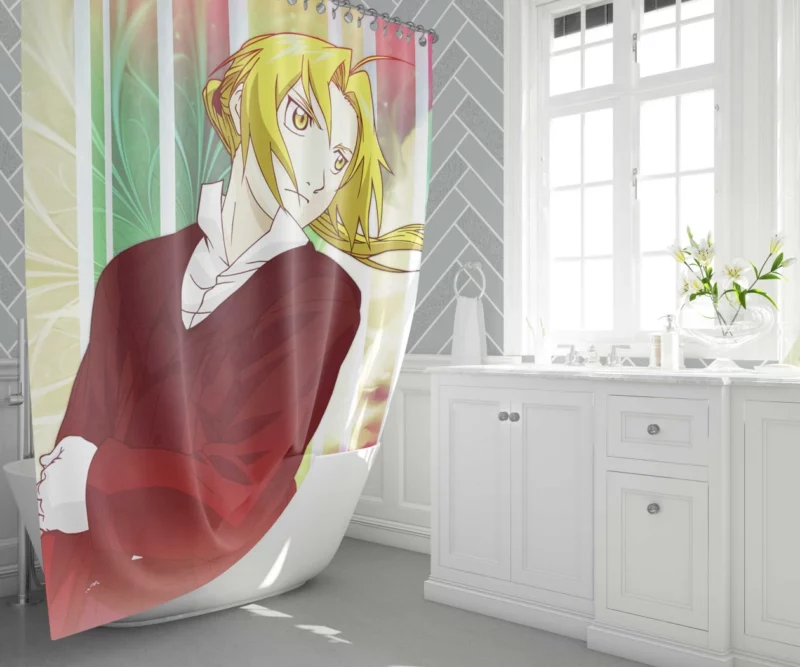 Edward Elric Alchemical Mastery Anime Shower Curtain 1