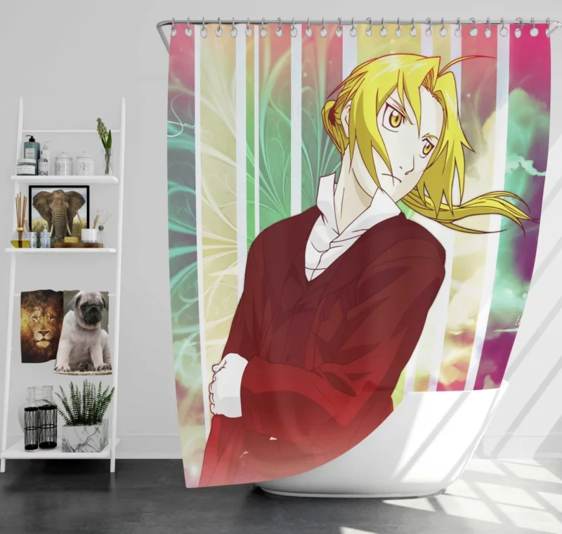 Edward Elric Alchemical Mastery Anime Shower Curtain