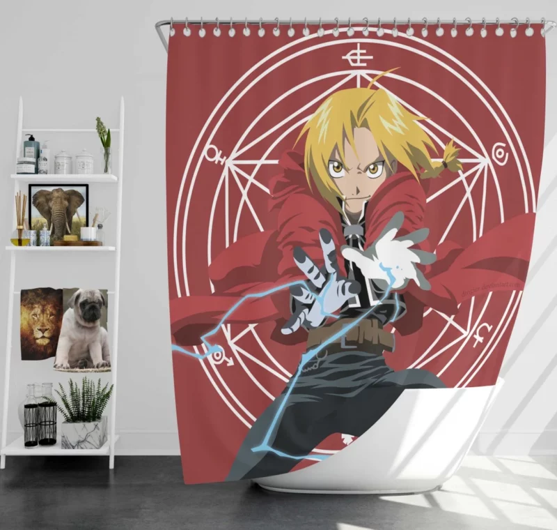 Edward Elric Alchemical Path Anime Shower Curtain