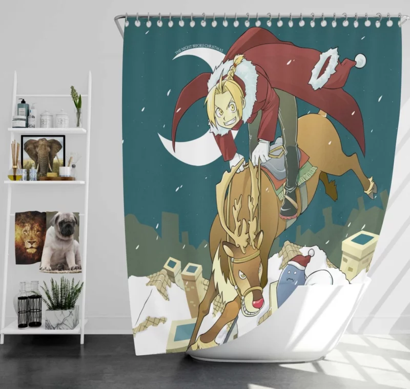 Edward Elric Alchemical Tale Anime Shower Curtain