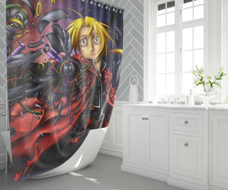 Edward Elric Epic Tale Anime Shower Curtain 1