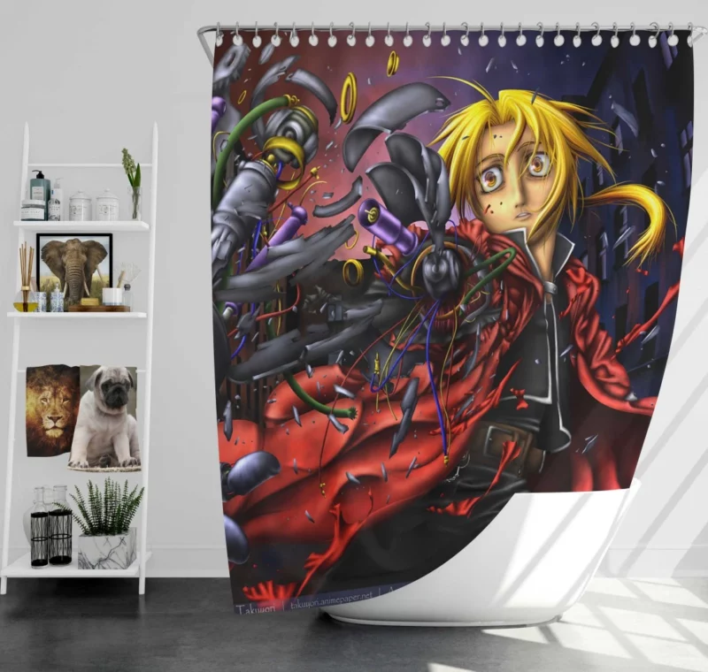 Edward Elric Epic Tale Anime Shower Curtain