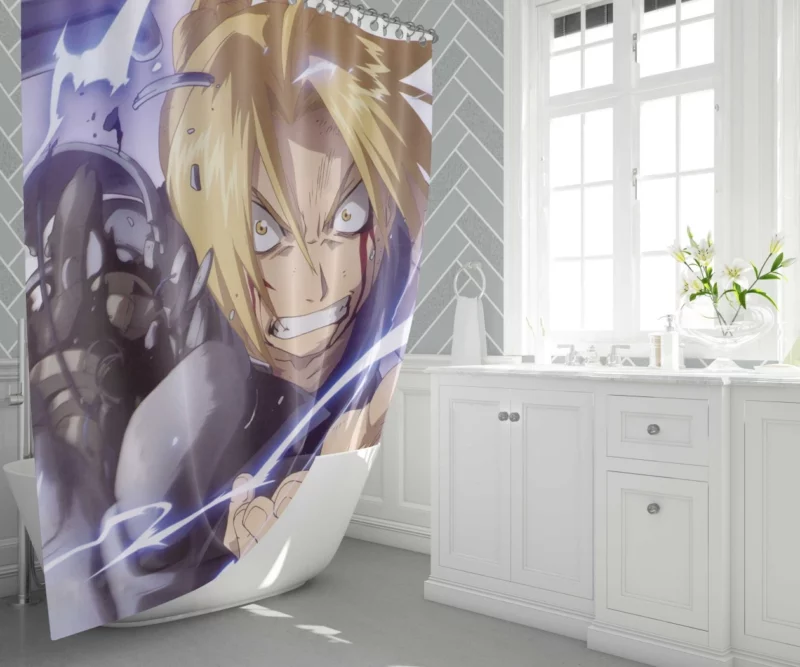 Edward Elric Heroic Journey Anime Shower Curtain 1