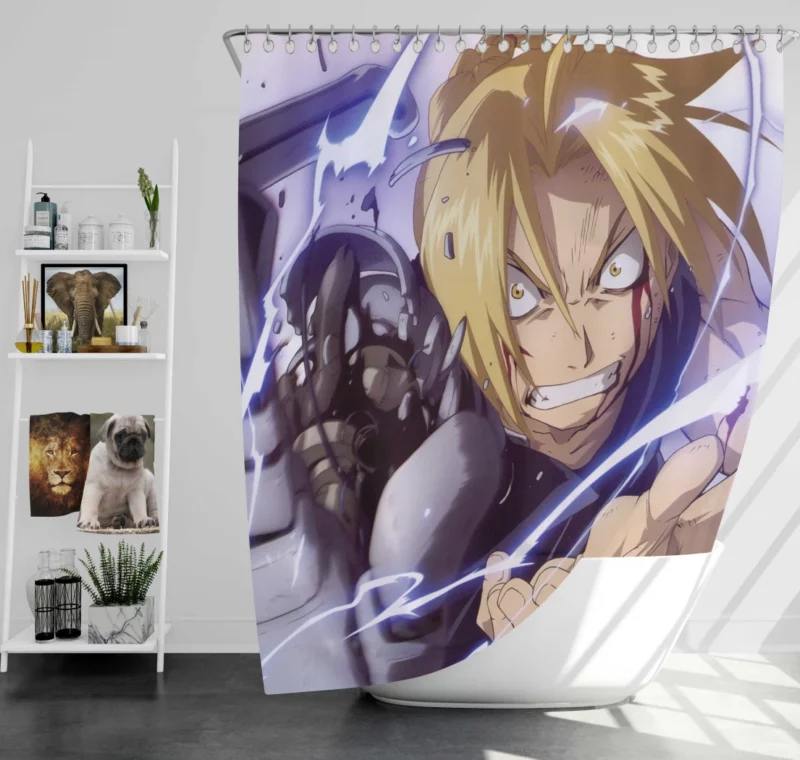 Edward Elric Heroic Journey Anime Shower Curtain