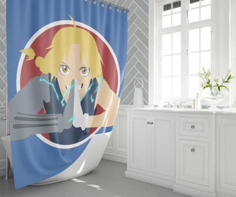 Edward Elric Legendary Path Anime Shower Curtain 1