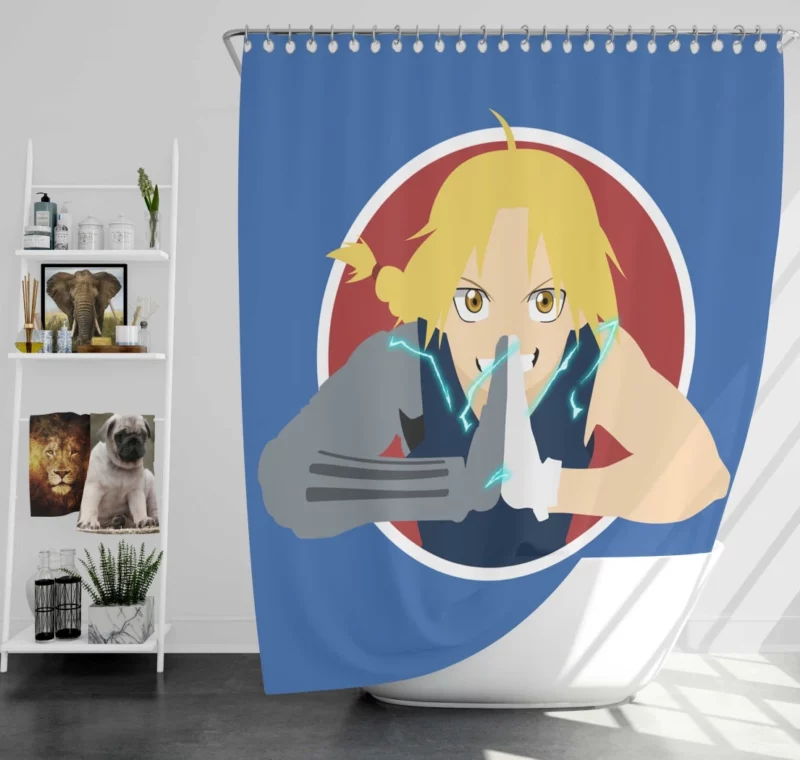 Edward Elric Legendary Path Anime Shower Curtain