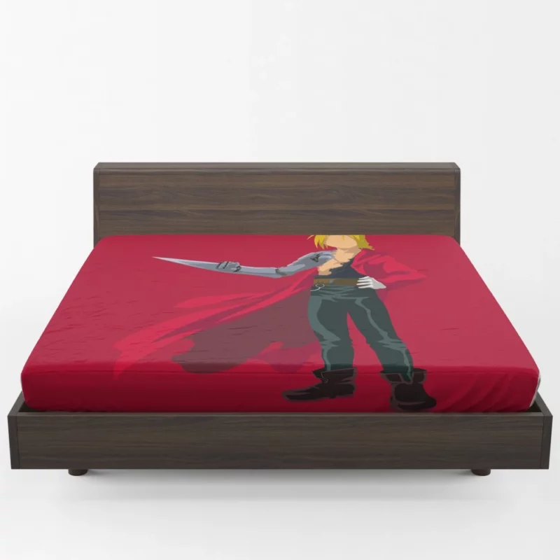 Edward Elric Minimalist Hero Anime Fitted Sheet 1