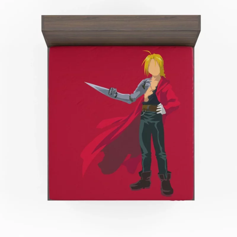 Edward Elric Minimalist Hero Anime Fitted Sheet