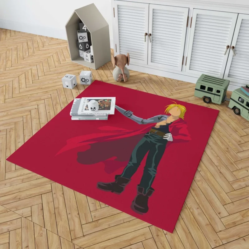 Edward Elric Minimalist Hero Anime Rug 1