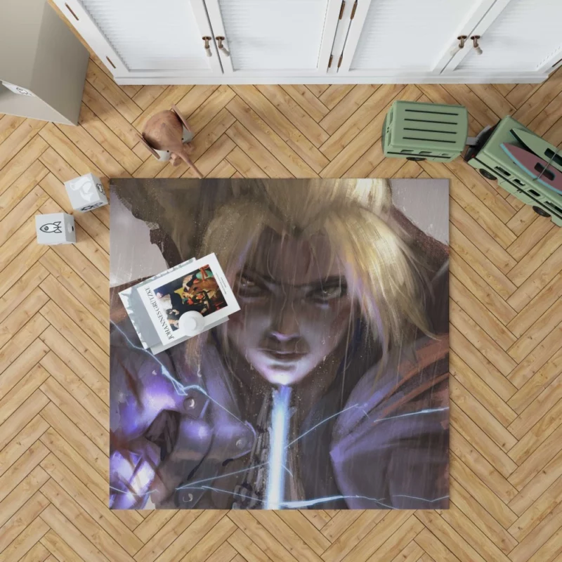 Edward Elric Unyielding Spirit Anime Rug