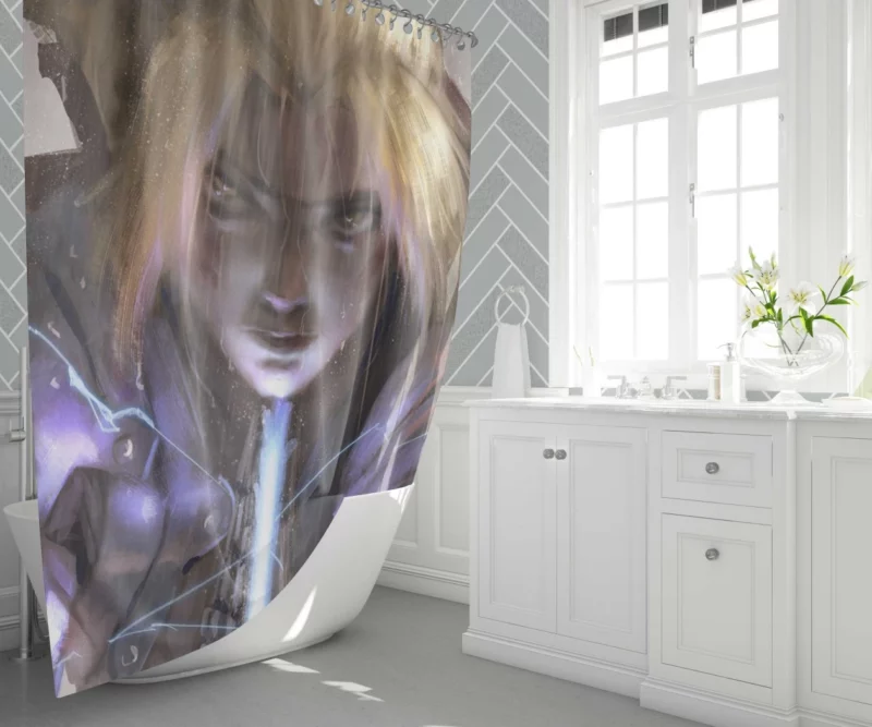 Edward Elric Unyielding Spirit Anime Shower Curtain 1