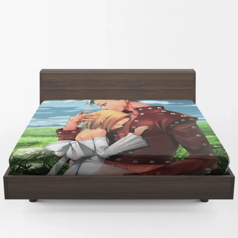 Elaine and Ban Unbreakable Bond Anime Fitted Sheet 1