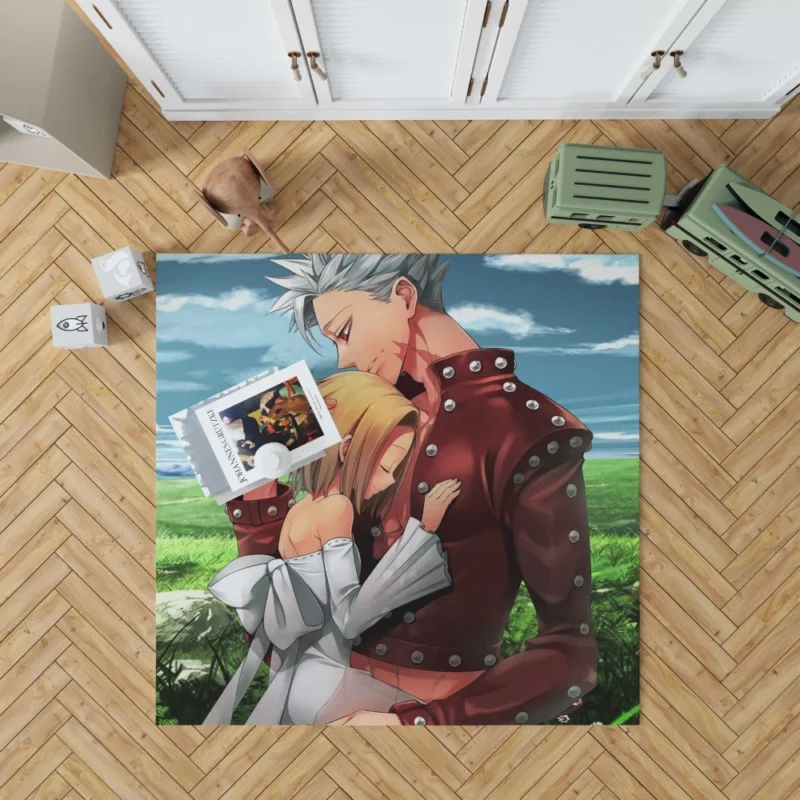 Elaine and Ban Unbreakable Bond Anime Rug