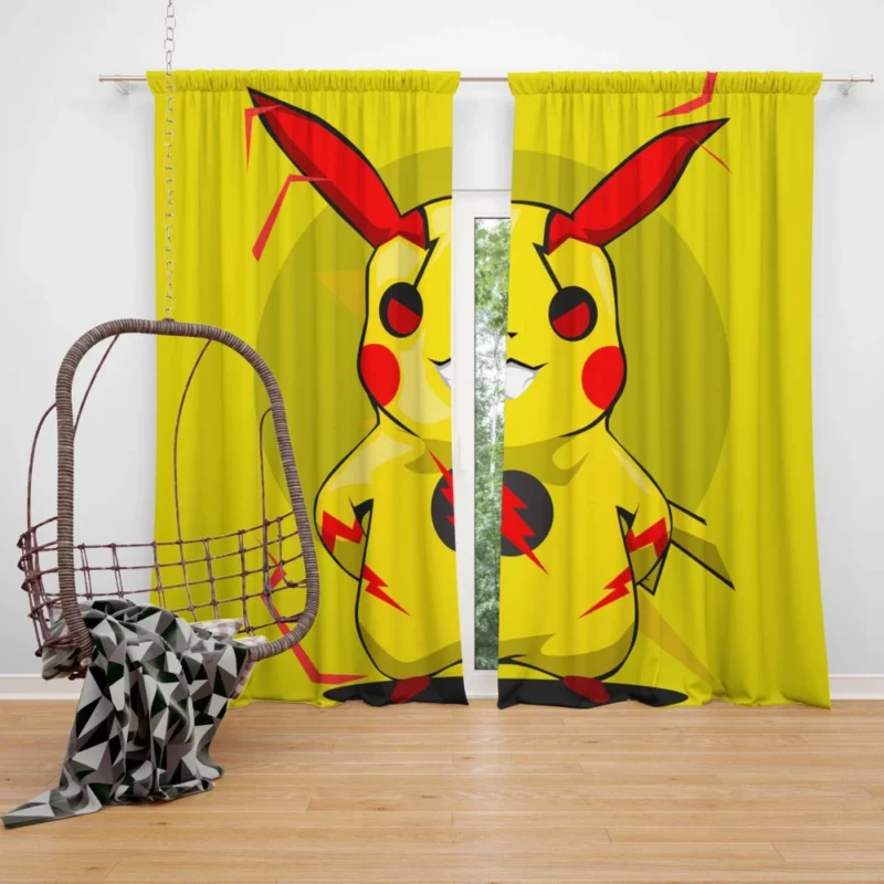Electric Adventure Pikachu Tale Anime Curtain
