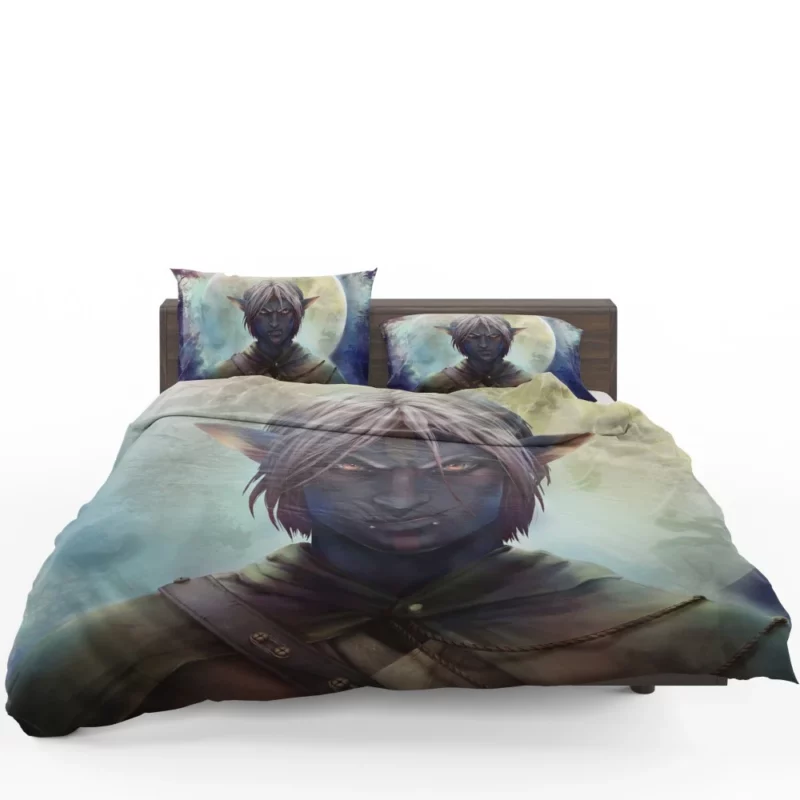 Elegant Elf Moonlight Guardian Anime Bedding Set