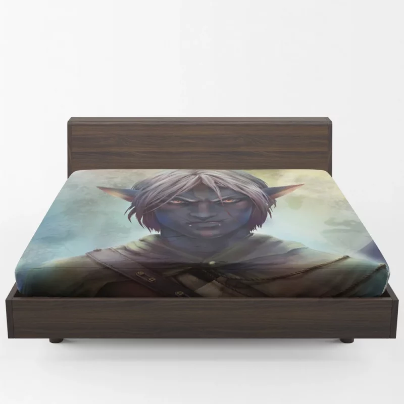 Elegant Elf Moonlight Guardian Anime Fitted Sheet 1