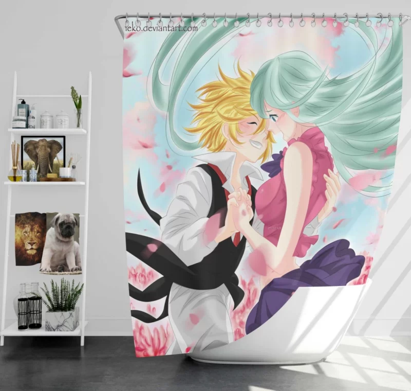 Elizabeth & Meliodas Unbreakable Tie Anime Shower Curtain