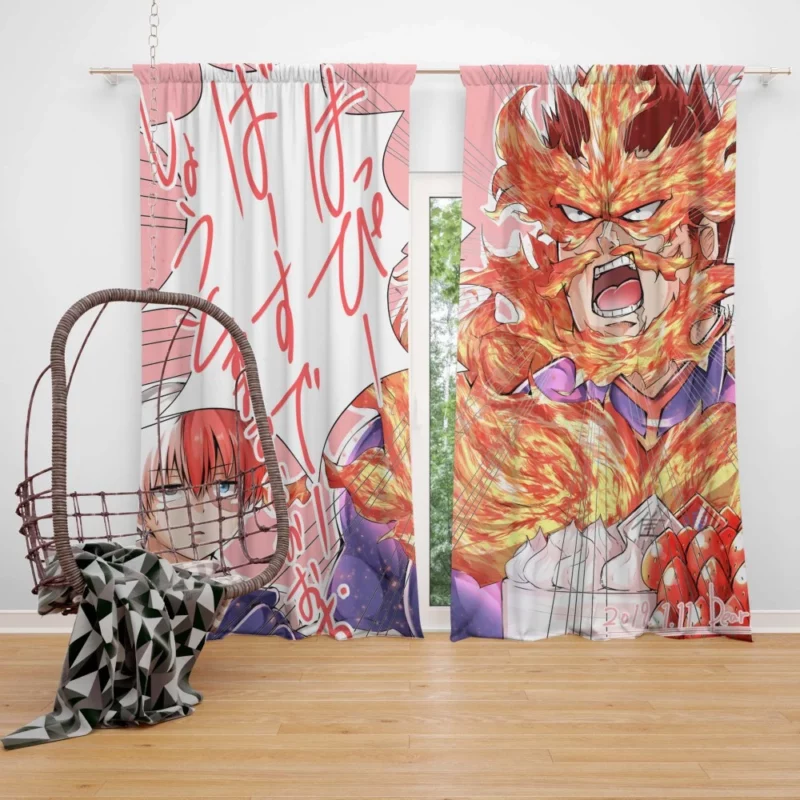 Enji Todoroki Endeavor Struggle Anime Curtain