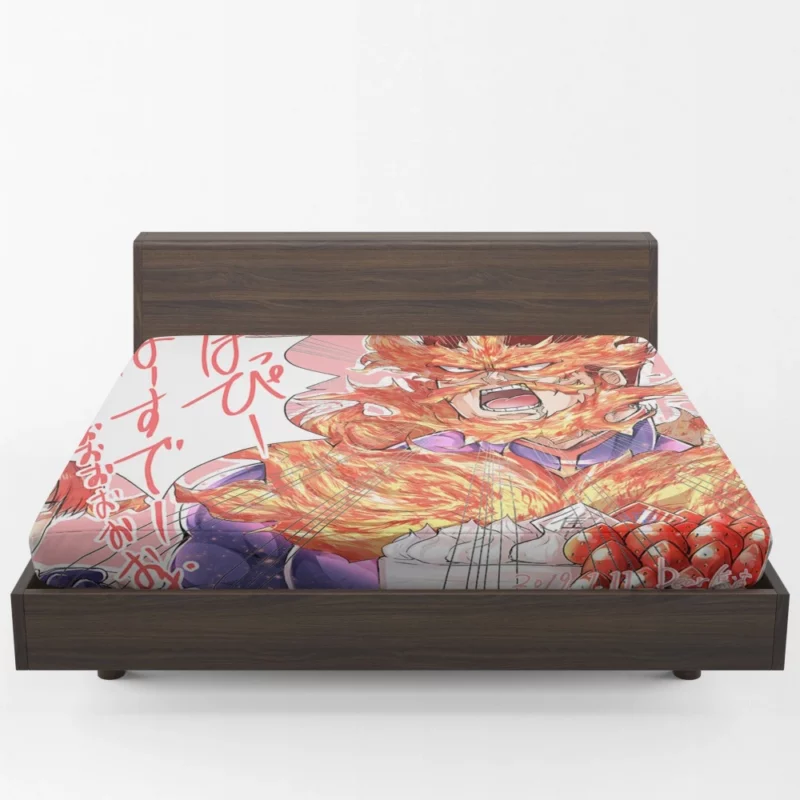 Enji Todoroki Endeavor Struggle Anime Fitted Sheet 1