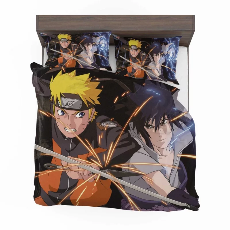 Epic Showdown Naruto vs Sasuke Anime Bedding Set 1