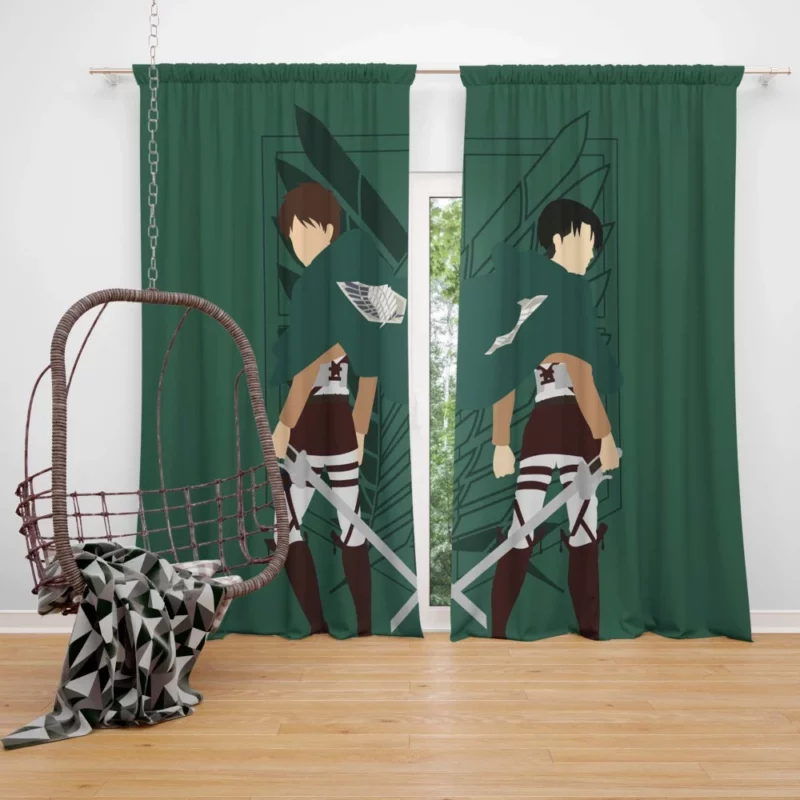 Eren Yeager A Soldier Path Anime Curtain