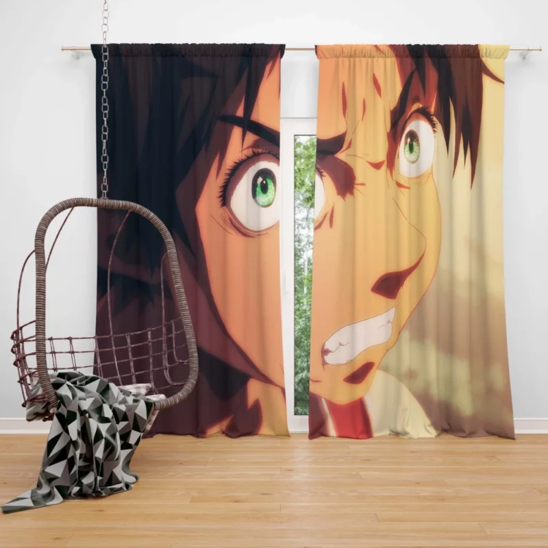Eren Yeager Anime Attack On Titan Curtain