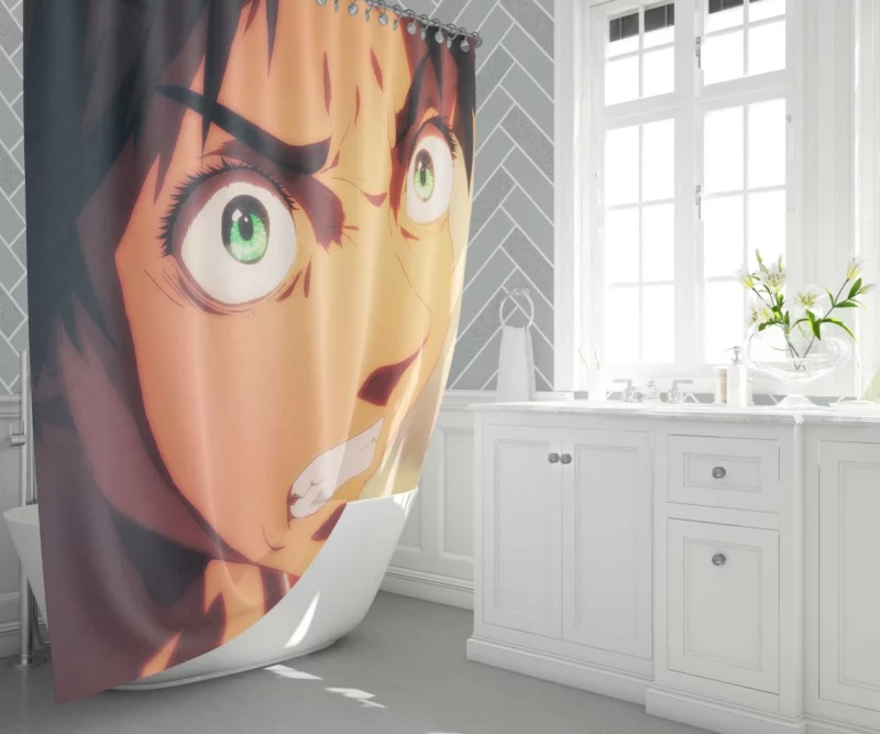 Eren Yeager Anime Attack On Titan Shower Curtain 1