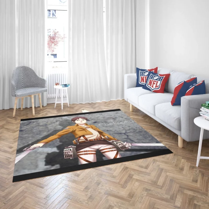 Eren Yeager Beyond the Walls Anime Rug 2