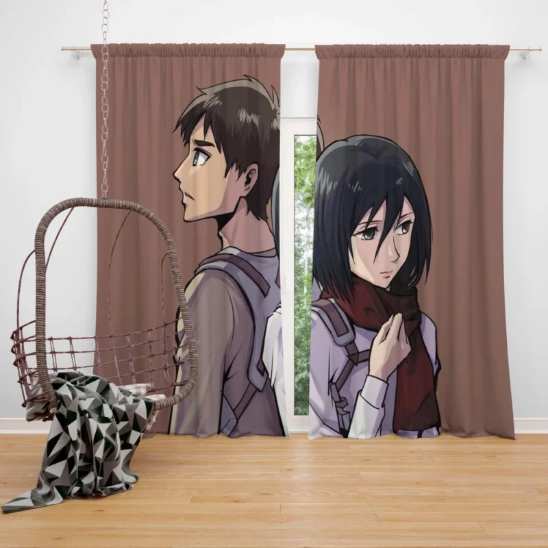 Eren Yeager Bonds of Brotherhood Anime Curtain