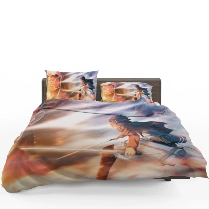 Eren Yeager Colossal Battle Anime Bedding Set