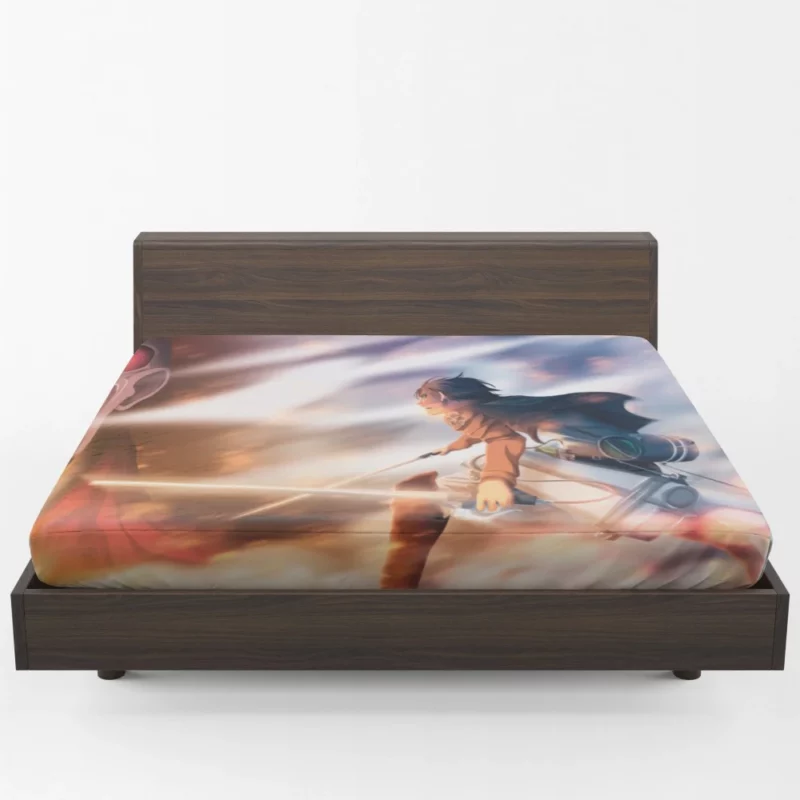 Eren Yeager Colossal Battle Anime Fitted Sheet 1