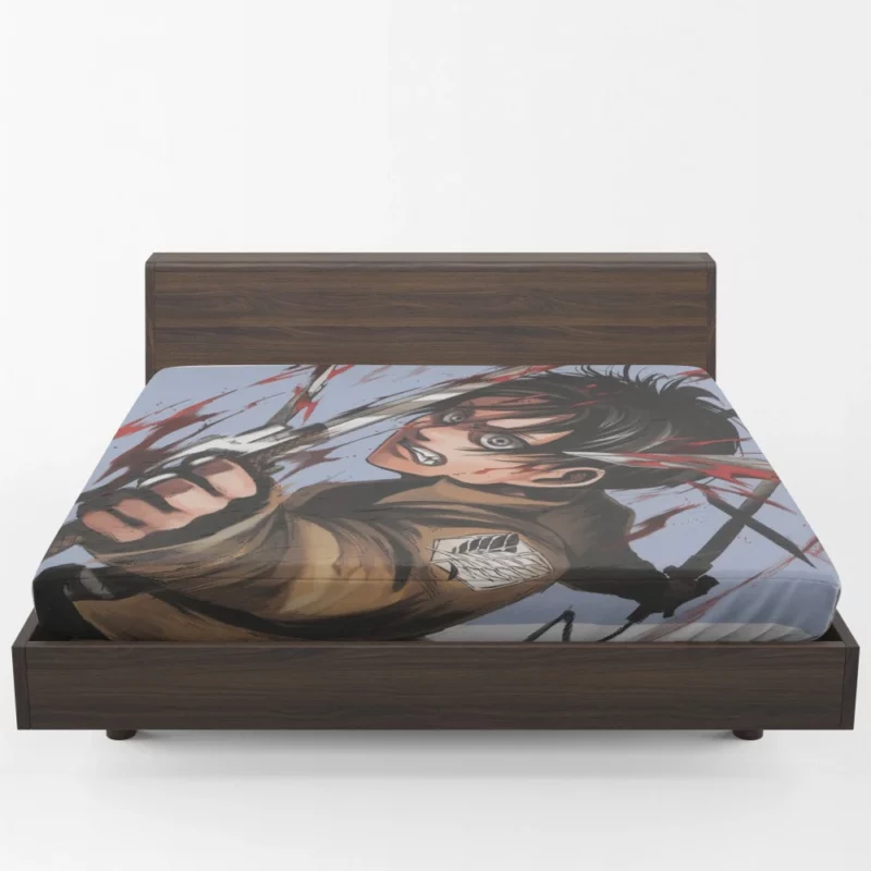 Eren Yeager Deadly Determination Anime Fitted Sheet 1
