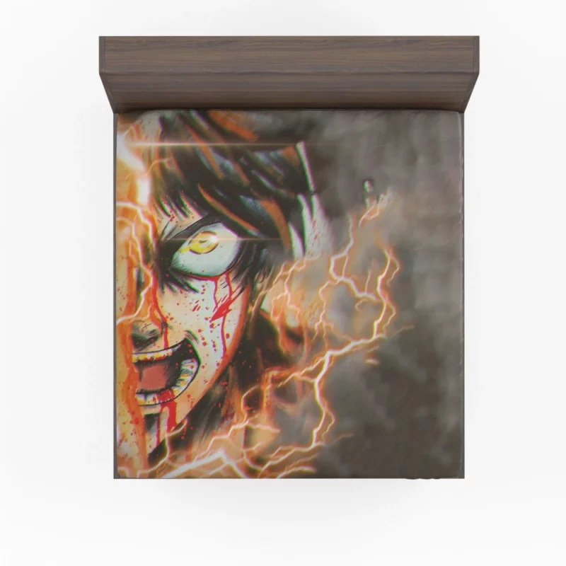 Eren Yeager Heroic Stand Anime Fitted Sheet
