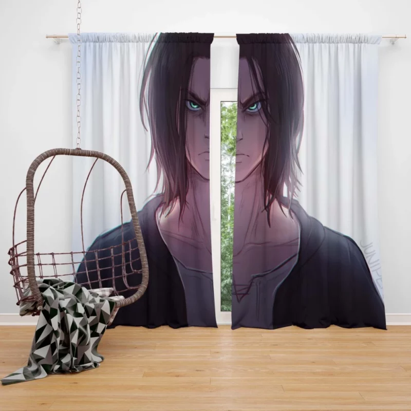 Eren Yeager Heroic Struggle Anime Curtain