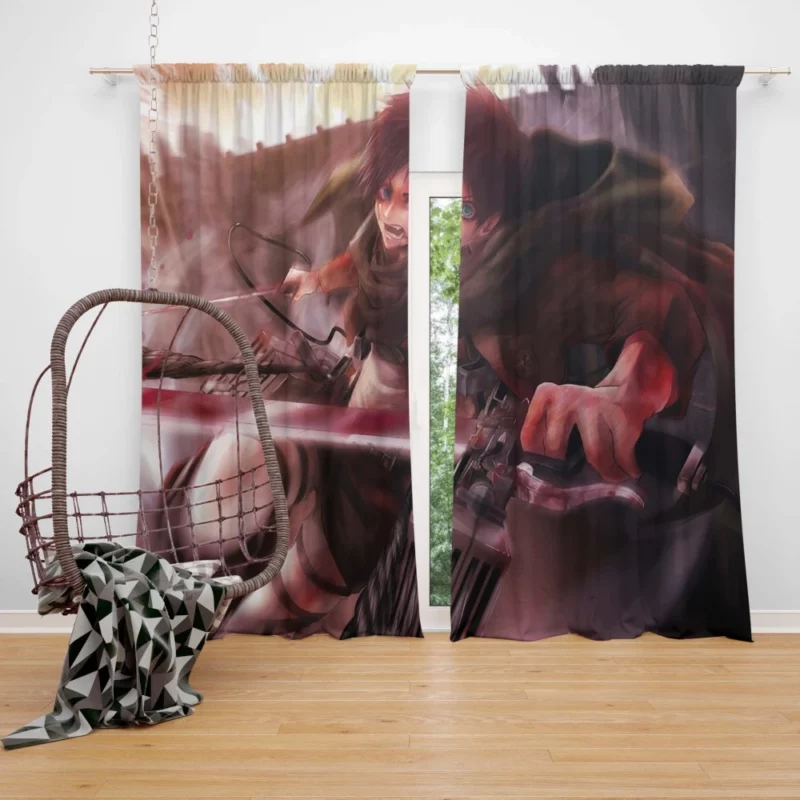 Eren Yeager Humanity Avenger Anime Curtain