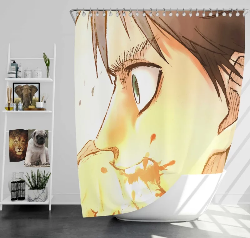 Eren Yeager Last Stand Anime Shower Curtain