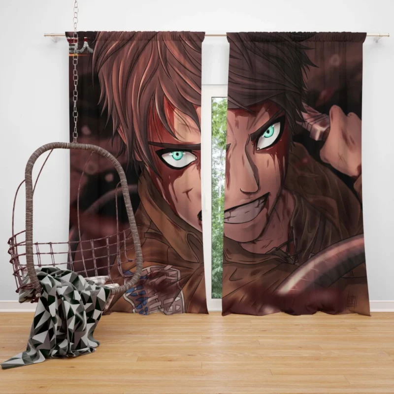 Eren Yeager Striving for Freedom Anime Curtain