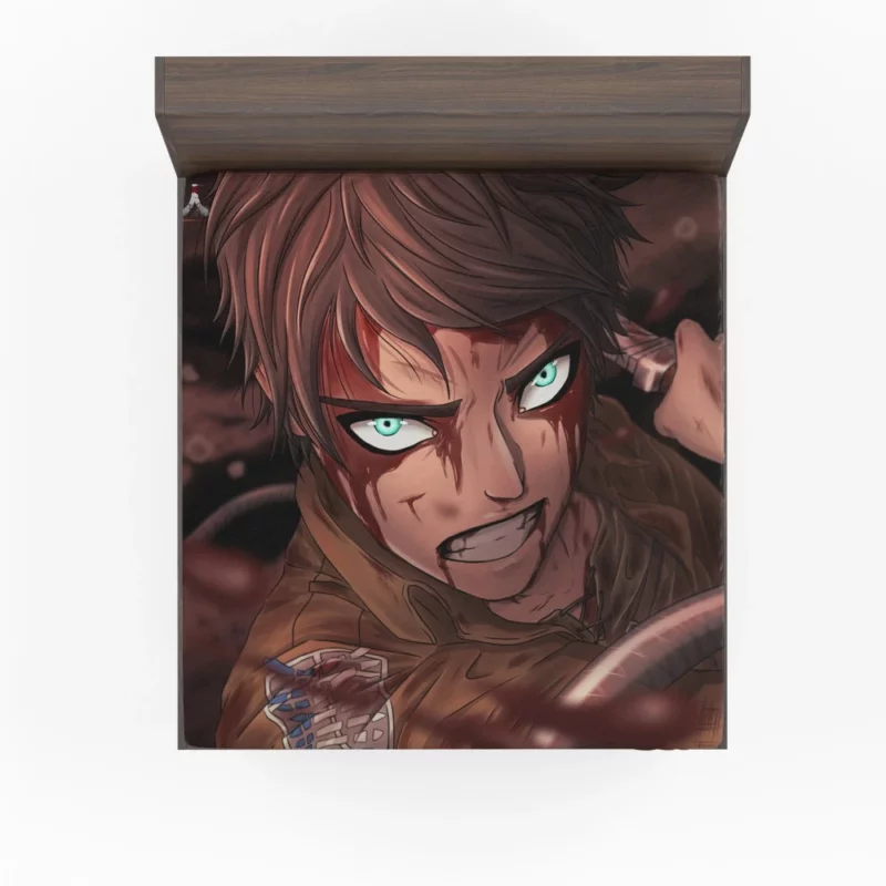 Eren Yeager Striving for Freedom Anime Fitted Sheet