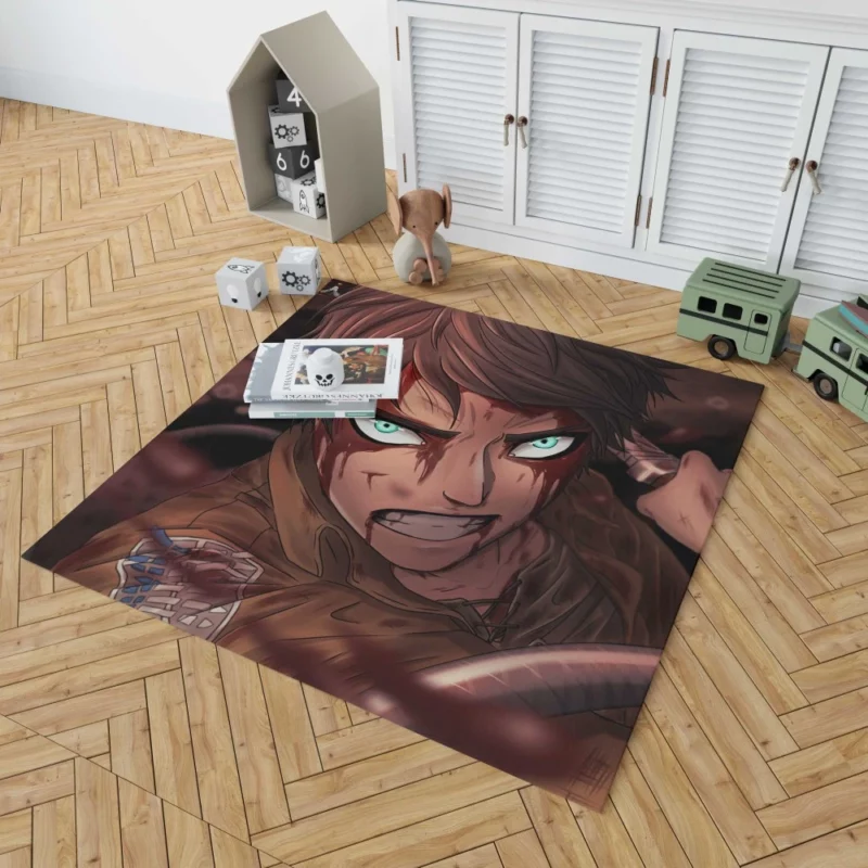 Eren Yeager Striving for Freedom Anime Rug 1