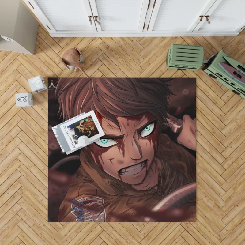 Eren Yeager Striving for Freedom Anime Rug