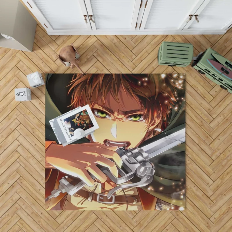 Eren Yeager Struggle Unleashed Anime Rug